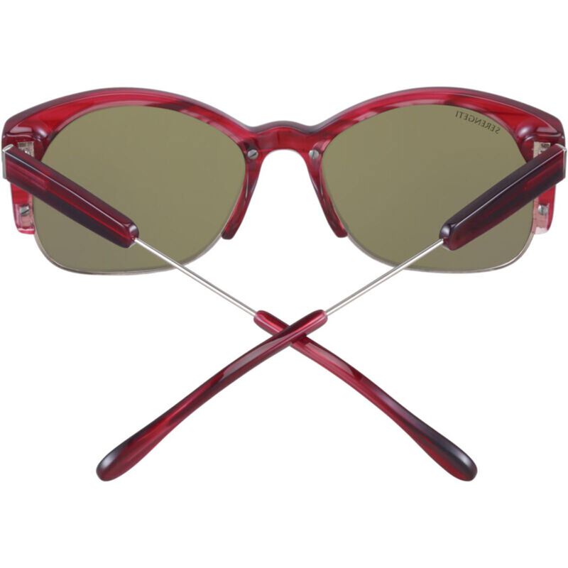 VINITA, Red Streaky Acetate with Shiny Silver Metal-Mineral Polarized 555nm Cat 3 to 3, hi-res image number null